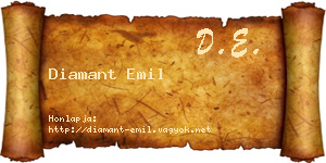 Diamant Emil névjegykártya